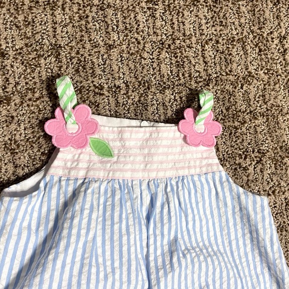 Florence Eiseman EUC Pastel Seersucker dress and bloomers set size 18m - Picture 3 of 6